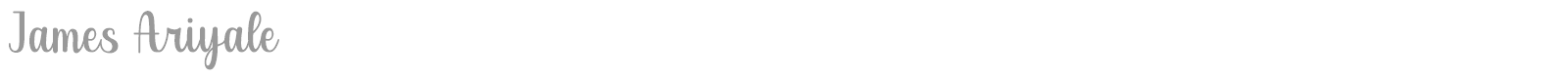 James Ariyale font preview